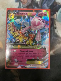 Pokemon TCG Mega Diancie EX Black Star Promo Holo Card XY44 - Image 1