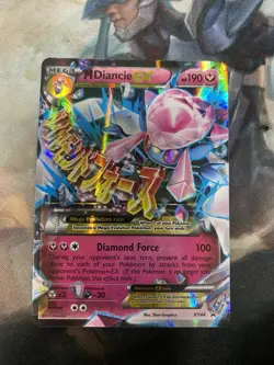 Pokemon TCG Mega Diancie EX Black Star Promo Holo Card XY44 - Image 2