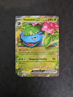 Venusaur ex 001/142 Scarlet and Violet Stellar Crown Ultra Rare Pokemon Card - Image 1