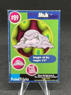 1999 Poketrivia, Muk #89. Pokemon Burger King The First Movie Promo Card. - Image 1