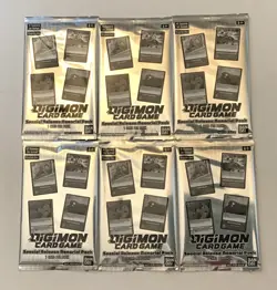 6x Digimon Card Game Special Release Memorial Packs English Factory Sealed 811039034696 - Image 1