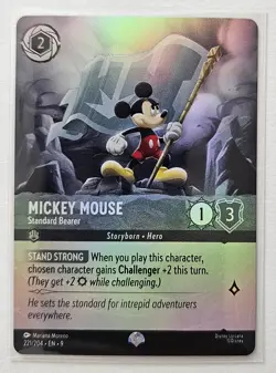 Mickey Mouse - Standard Bearer (Epic) 221/204 Fabled Holo Lorcana Card NM - Image 1