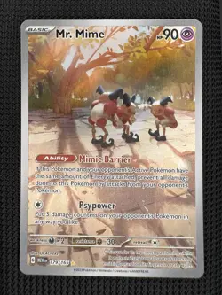 Mr Mime 179/165 TCG Pokemon Card 151 Illustration English Rare #7 - Image 1
