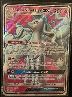 The Pokemon Company Alolan Ninetales GX Full Art Ultra Rare 205/214 Holo 200 HP - Image 1