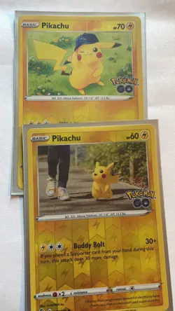 028/078 & 027/078 Pikachu : Rare Reverse Holo : Pokemon GO TCG Trading Card Game - Image 1