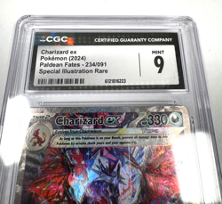 Charizard Ex 234/091 Paldean Fates 2024 Pokemon SIR Holo Full Art CGC 9 - Image 3