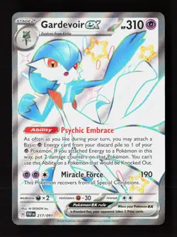Gardevoir ex 217/091 Shiny Ultra Rare Paldean Fates Pokemon Near Mint - Image 1