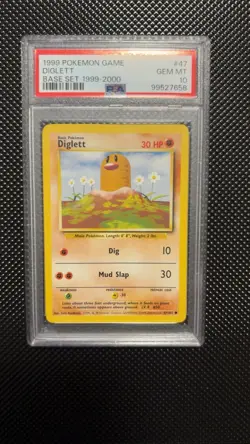 Pokemon TCG Diglett 47/102 Base Set Common Regular PSA 10 GEM MT - Image 1