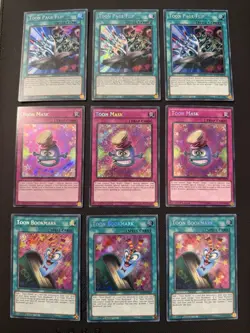 3 x Toon Bookmark, Page-Flip & Toon Mask Secret Rare 1st Ed YuGiOh NM - Image 1