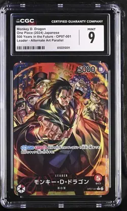 ✨✨ CGC 9 One Piece Monkey D. Dragon OP07-001 500 Years in the Future Jpn - Image 1