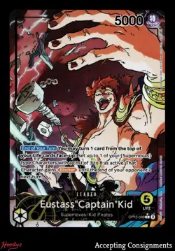 2025 One Piece TCG Royal Blood #OP10099 Eustass "Captain" Kid ALT ART LEADER - Image 1