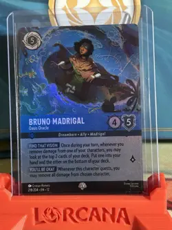 Disney Lorcana Bruno Madrigal - Oasis Oracle 218/204 Epic Foil Wild Uknown - Image 1
