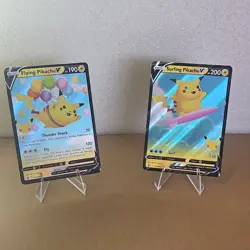 Pokemon Flying Pikachu V Surfing Pikachu V Celebrations Holo Card Lot 2 Cards - Image 1