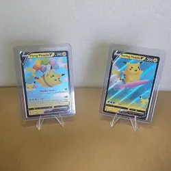 Pokemon Flying Pikachu V Surfing Pikachu V Celebrations Holo Card Lot 2 Cards - Image 3