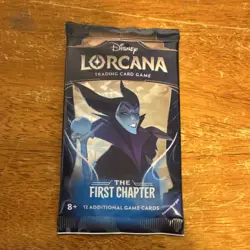 Disney Lorcana The First Chapter Booster Pack 12 Cards Maleficent 2024 - Image 1