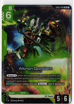 Gundam Card Game Altron Gundam GD03-018 (LR) Steel Requiem NM - Image 1