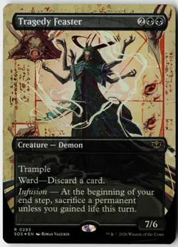 Tragedy Feaster (Borderless) 293 Secrets of Strixhaven MTG Foil NM - Image 1