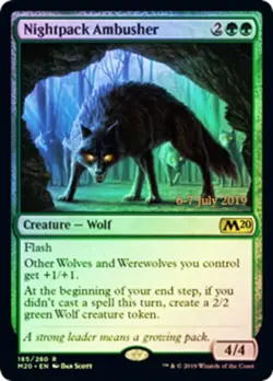 1x Near Mint, English Nightpack Ambusher - Foil - Prerelease Promo - Prerelease - Image 1