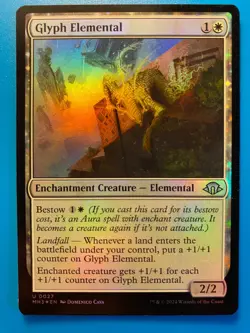 MTG 1x FOIL Glyph Elemental # 27 Modern Horizons 3 Magic the Gathering x1 NM - Image 1