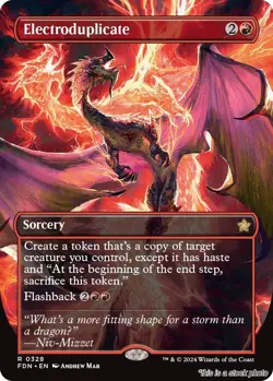 Electroduplicate (Borderless) [FDN - 328] - NM TCG MTG - Image 1