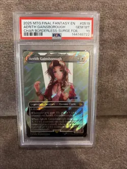 PSA 10 Magic the Gathering MTG Final Fantasy Aerith Gainsborough Surge Foil 0519 - Image 1