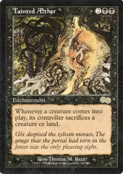 1x Tainted Aether Light Play, English Urza's Saga MTG Magic LP Magic Card - Image 1