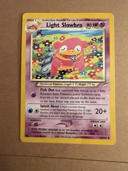 WOTC Pokemon TCG Light Slowbro Neo Destiny 51/105 Unlimited Uncommon Card LP - Image 1