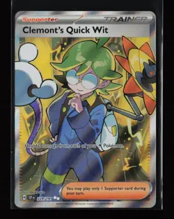 Clemont's Quick Wit 229/191 Ultra Rare Holo SV08: Surging Sparks Pokemon Card - Image 1