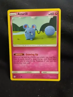Pokemon Azurill 146/236 - Cosmic Eclipse - Common - NM - Asako Ito Crochet Art - Image 1