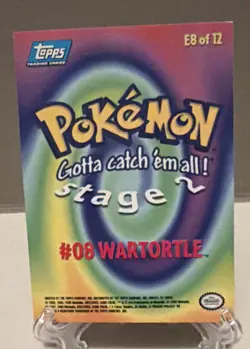 Mewtwo Strikes Back 1999 topps Pokemon The First Movie Rainbow Foil E8 Wartortle - Image 2
