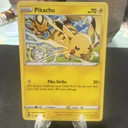 PIKACHU SILVER TEMPEST SET POKEMON CARD 049/195 NM - Image 1