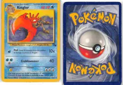 Kingler 38/62 Uncommon Fossil Pokemon MP - Image 3