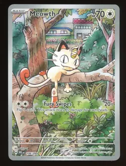 2025 Pokemon TCG Meowth Illustration Rare Holo PFL EN 106/094 - Image 1