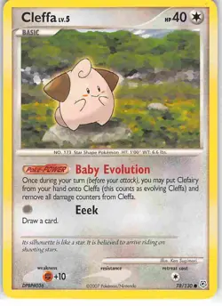Cleffa 78/130 Common Diamond & Pearl Pokemon LP - Image 1