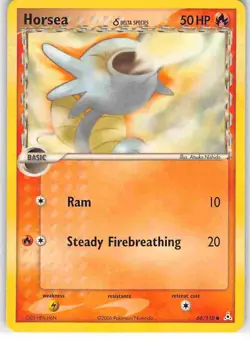 Horsea 66/110 Common Holon Phantoms Pokemon LP - Image 1