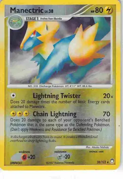 Manectric 28/123 Rare Mysterious Treasures Pokemon LP - Image 1