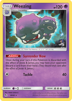 Weezing 29/68 Reverse Holo Rare Hidden Fates Pokemon NM - Image 1