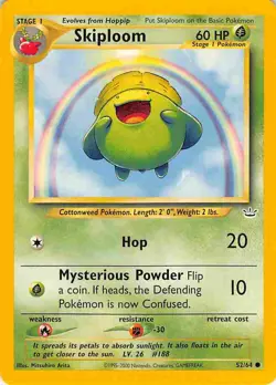 Skiploom 52/64 Common Neo Revelation Pokemon LP - Image 1