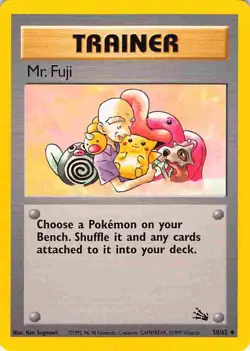 Mr. Fuji 58/62 Uncommon Fossil Pokemon LP - Image 1