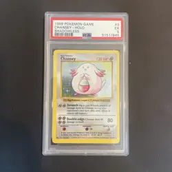 Chansey Pokemon TCG WOTC Shadowless Holo Rare 1999 3/102 CLEAN PSA 5 EX 🥚! - Image 1