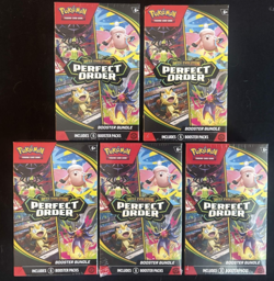 Pokemon TCG: Mega Evolution-Perfect Order Booster X5! Lot of 5 bundles - Image 1