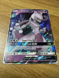 Mewtwo GX 31/68 Holo GX Rare Hidden Fates Pokemon Holo Lightly Played - Image 2