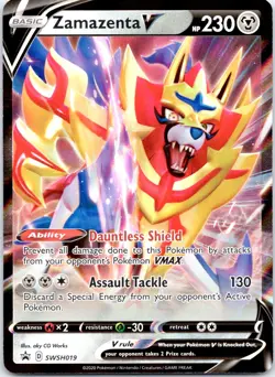 Zamazenta V SWSH019 Holo Promo Sword & Shield Promo Pokemon Holo Near Mint - Image 1