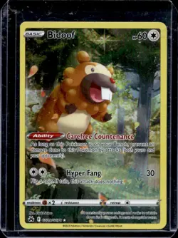 2023 Pokemon SWSH Crown Zenith Bidoof Galarian Gallery #GG29/GG70 - Image 1