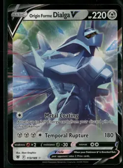 Origin Forme Dialga V 113/189 Holo V Rare Astral Radiance Pokemon Near Mint - Image 1