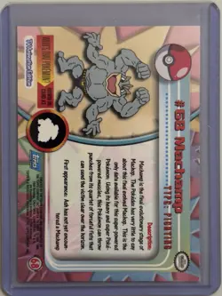 Topps Pokemon TCG Machamp Holo Blue Label Series 1 1st Print - Image 2