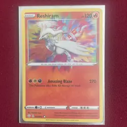 Pokemon TCG Reshiram Shining Fates Holo Card 017/072 Amazing Rare - Image 1
