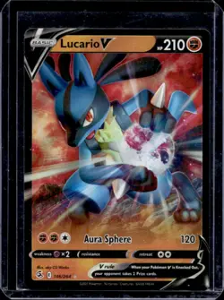 2021 Pokemon SWSH Fusion Strike Lucario V #146/264 - Image 1
