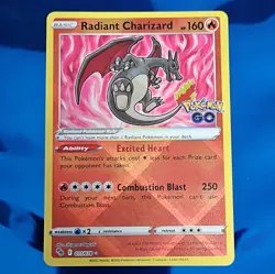 Radiant Charizard 011/078 Pokemon GO Holo - NM - Image 1