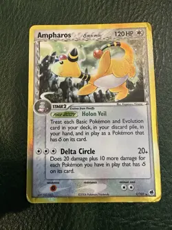 Ampharos (Delta Species) 1/101 Pokemon Dragon Frontiers Holo Rare Foil - Image 1